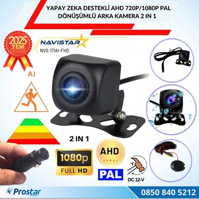 Yapay Zeka Destekli Ahd 720p/1080p Pal Dönüşümlü 2 IN 1 Geri Görüş Kamerası